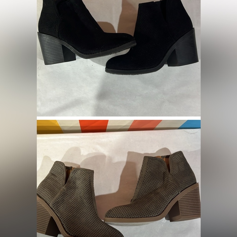 Block heel booties